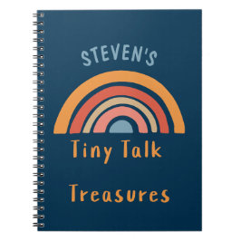 Boho Rainbow Tiny Talk Treasures gepersonaliseerd Notitieboek