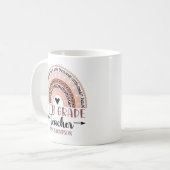 Boho Rainbow Tumbler for 5th Grade Teacher Koffiemok (Voorkant links)