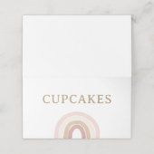 Boho Rainbow Verjaardag Eten Labels (Buitenkant ongevouwen)