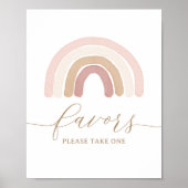 Boho Rainbow Verjaardag Favorieten teken Poster (Voorkant)