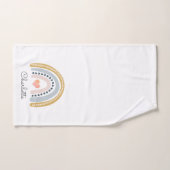 Boho Rainbow Watercolor Girl's (Serviette à main)