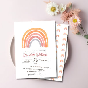 Boho Rainbow Waterverf Baby shower Kaart