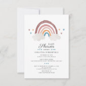 Boho Rainbow Waterverf Chic Baby shower Kaart (Voorkant)