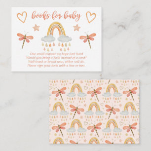 Boho Rainbow Waterverf Dragonfly Books for Baby Informatiekaartje