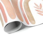 Boho Rainbow White, roze en groene meisjes Cadeaupapier (Rol Hoek)