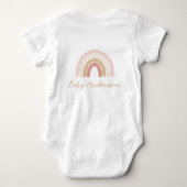 Boho Rainbow Zwangerschap Aankondiging Romper (Achterkant)