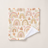 Boho Rainbows Earthy Terracotta Serviettes de bain (Gant de toilette)