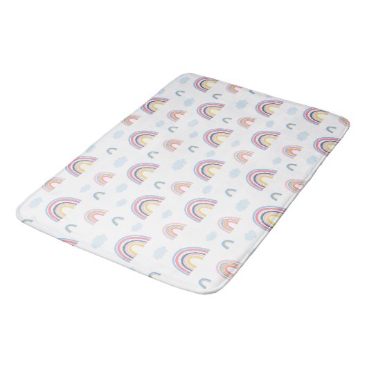 Boho Rainbows Pink Blue Badmat (Gekanteld)