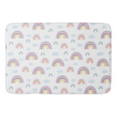 Boho Rainbows Pink Blue Badmat (Voorkant)