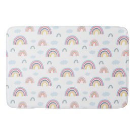 Boho Rainbows Pink Blue Badmat