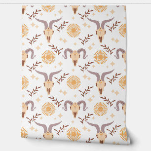 Boho Ram Skull Behang