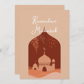 Boho Ramadan Mubarak Kaart (Voorkant / Achterkant)
