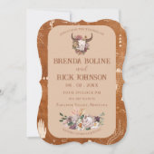 Boho Ranch Desert Tan Faire-part de mariage (Devant)