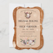 Boho Ranch Desert Tan Faire-part de mariage (Devant)