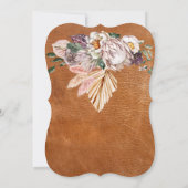 Boho Ranch Desert Tan Faire-part de mariage (Dos)