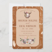Boho Ranch Desert Tan Photo Faire-part de mariage (Devant)
