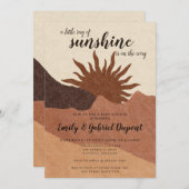 Boho Ray Of Sunshine Baby shower Invitation (Devant / Derrière)