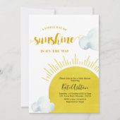 Boho Ray of Sunshine Baby shower Invitation (Devant)