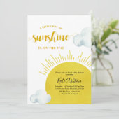 Boho Ray of Sunshine Baby shower Invitation (Debout devant)