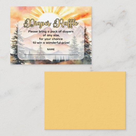 Boho Ray van Sunshine Mountains Luier Raffle Informatiekaartje (Voorkant / Achterkant)