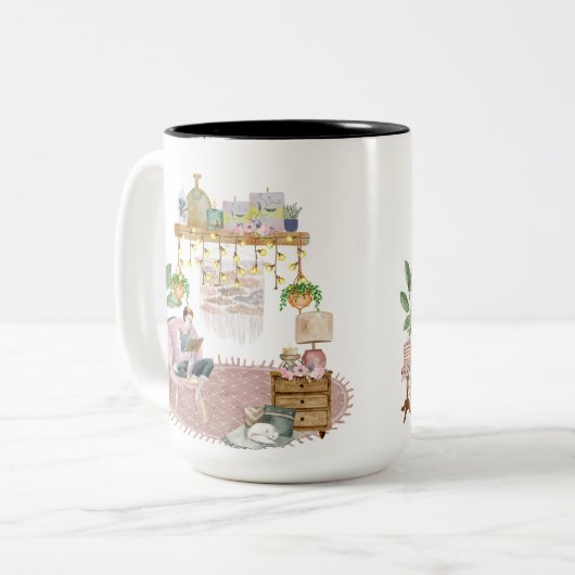 Boho Reading Room Mug (Devant gauche)