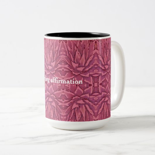 Boho Red Agave Affirmations Mug (Devant droit)