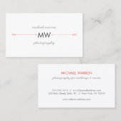 Boho Red Arrows Monogram Logo Visitekaartje (Voorkant / Achterkant)