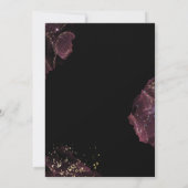 Boho Red Berries en Greenery Black Vrijgezellenfee Kaart (Achterkant)