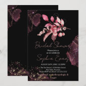 Boho Red Berries en Greenery Black Vrijgezellenfee Kaart (Voorkant / Achterkant)