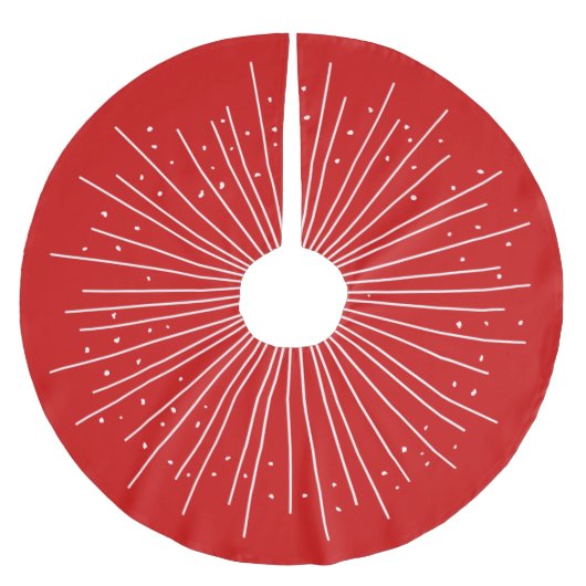 Boho Red Burst Kerstboom Rok (Voorkant)