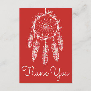 Boho Red Dank je dromen Catcher Native American Bedankkaart