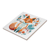 Boho Red Fox Scandinavische volkskunst Tegeltje (Zijkant)