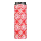 Boho Red Medallion Thermische Tumbler Thermosbeker (Achterkant)