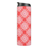 Boho Red Medallion Thermische Tumbler Thermosbeker (Geroteerd rechts)