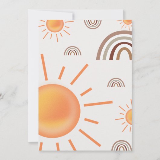 Boho regenboog 1e reis rond de zon 1e verjaardag kaart (Achterkant)