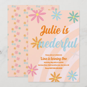 Boho Regenboog Aardse Eerste Verjaardag Onederful Kaart