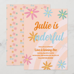 Boho Regenboog Aardse Eerste Verjaardag Onederful Kaart