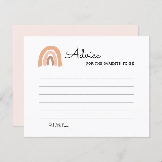 Boho Regenboog Baby Advies Voor De Aankomende Oude (Voorkant / Achterkant)