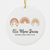 Boho Regenboog Baby Keramisch Ornament (Voorkant)
