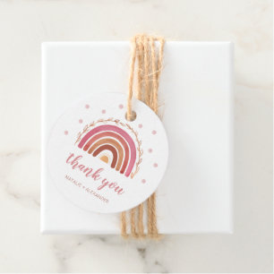 Boho Regenboog Baby Shower Bedank Je Favoriet Tags Bedankjes Labels