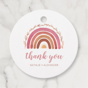 Boho Regenboog Baby Shower Bedankje Favor Tags Bedankjes Labels