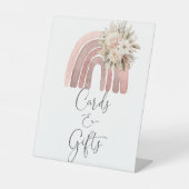 Boho regenboog Baby shower Kaarten en geschenken Reclamebord Met Voetstuk (Voorkant)