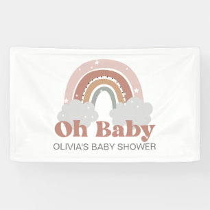 Boho Regenboog Baby Shower Spandoek