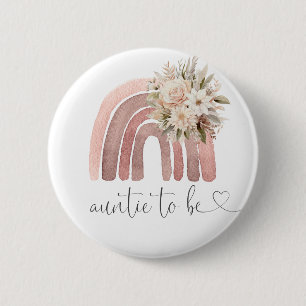 Boho regenboog Baby shower tante te zijn Ronde Button 5,7 Cm