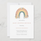 Boho Regenboog Baby Shower Uitnodiging (Voorkant)