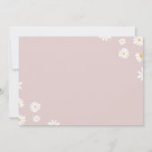 Boho Regenboog Daisy 1e Verjaardag Uitnodiging (Achterkant)