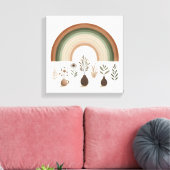 Boho Regenboog en Aardse Botanicals Canvas Afdruk (Insitu (Woonkamer))