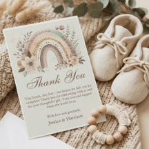 Boho Regenboog En Bloemen Baby Shower 