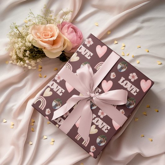 Boho Regenboog Foto Inpakpapier voor de Liefde