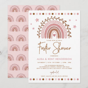 Boho Regenboog Gedempte Roze Terracotta Foster D Kaart
